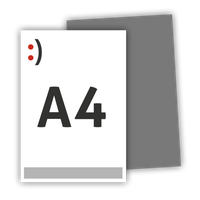 Briefpapier DIN A4, 4/1 farbig<br>(Vorderseite: farbig / Rückseite: Graustufen)