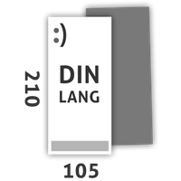 Briefpapier DIN lang, 1/1 farbig<br>(Vorderseite: Graustufen / Rückseite: Graustufen)
