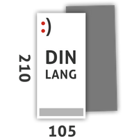 Briefpapier DIN lang, 4/1 farbig<br>(Vorderseite: farbig / Rückseite: Graustufen)