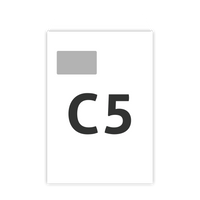 Briefumschlag DIN C5 (Lasche an der schmalen Seite), haftklebend mit Fenster, unbedruckt weiß