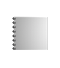 Broschüre mit Metall-Spiralbindung, Endformat Quadrat 10,5 cm x 10,5 cm, 100-seitig