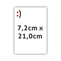 Flyer 7,2 cm x 21,0 cm, einseitig bedruckt